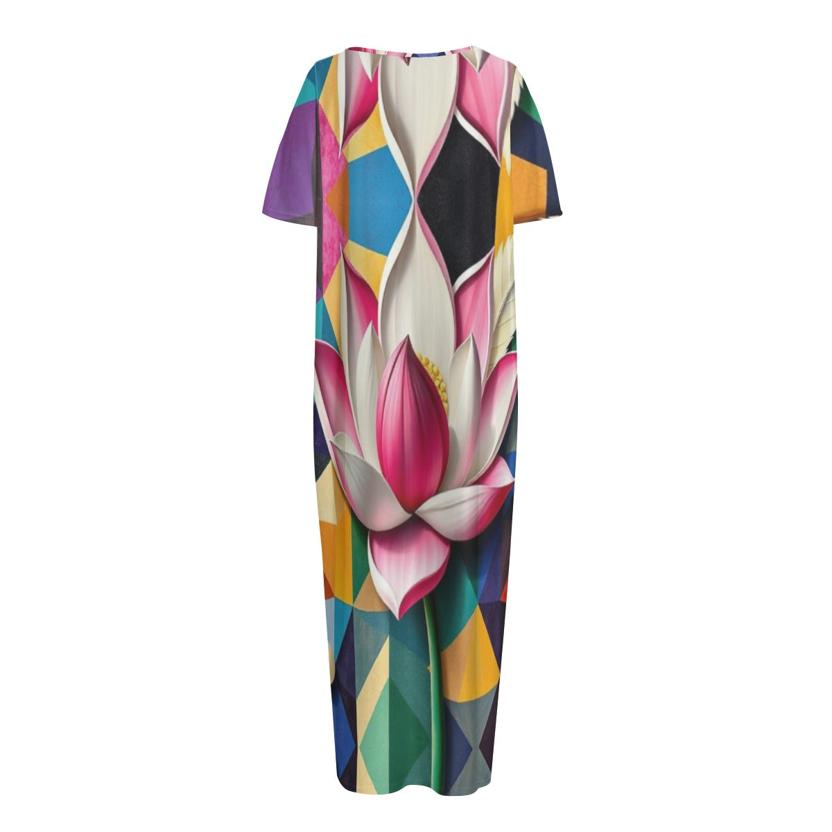 Lotus Geometry Flow Dress