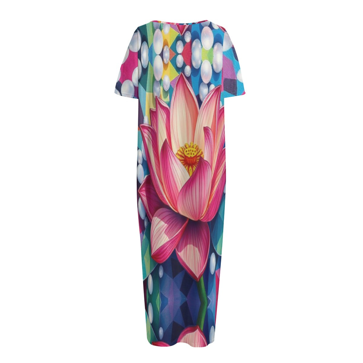 Radiant Lotus Flow Maxi Dress